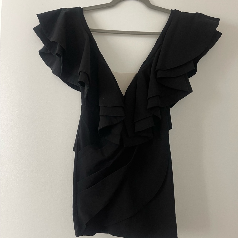 Black Mini Dress by Michael Costello x Revolve